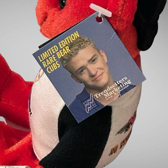 Vintage Justin Timberlake NSYNC  Limited Edition 7” Collectible Plush Bear Cub - Picture 5 of 16